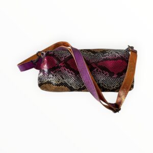 AMY Crossbag MINI - Rot Orange Snakeskin